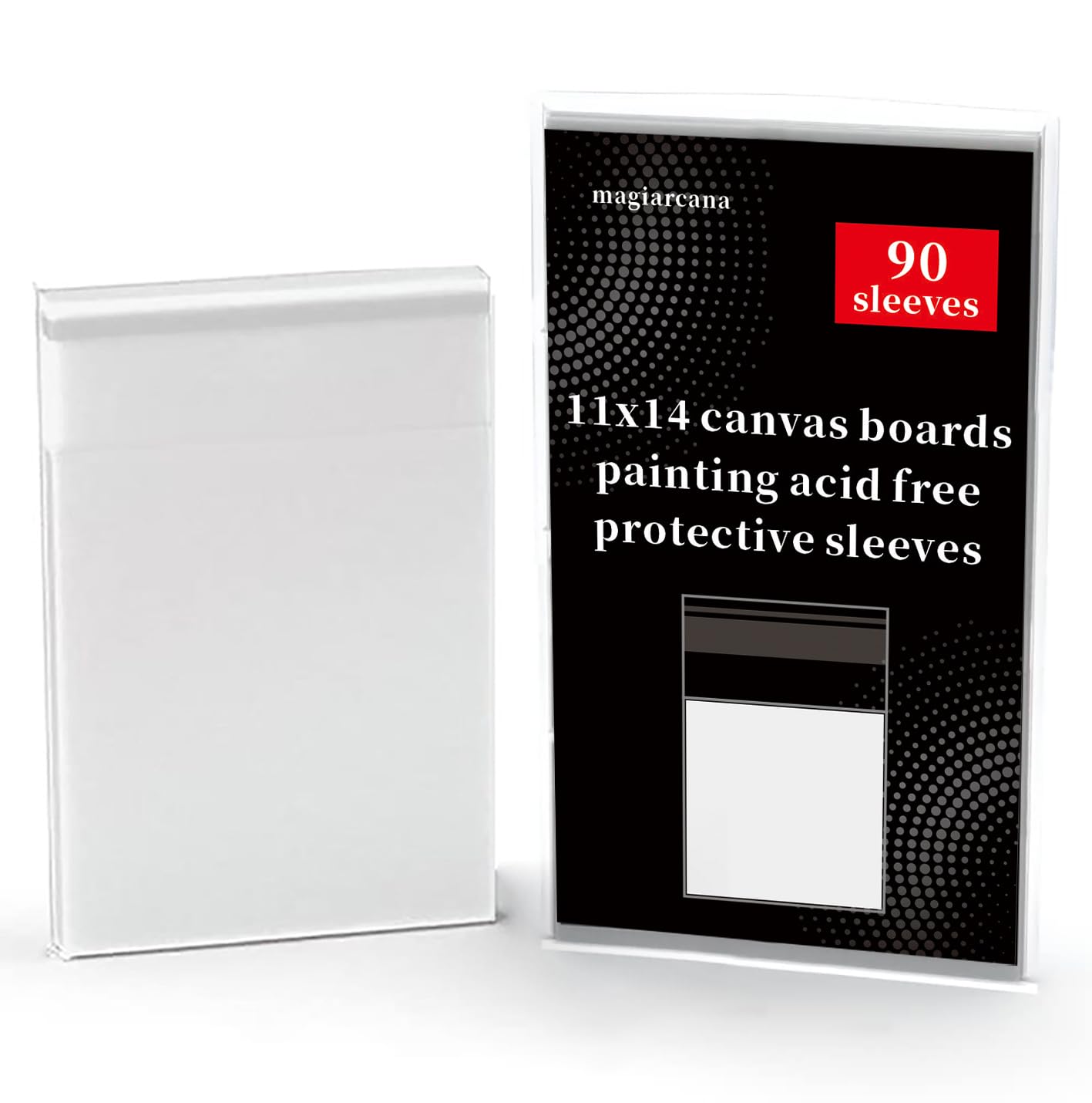 canvas boards painting acid free protective sleeves,protecting art paintings supplies,from dust, scratches,damage,suitable for art painters to collect and retailers sell (90, 11x14in)