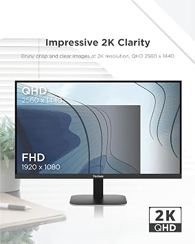 Viewsonic Va2708-2k-hd-2 27 Ips 2k 2560 X 1440 4ms 75hz Monitor