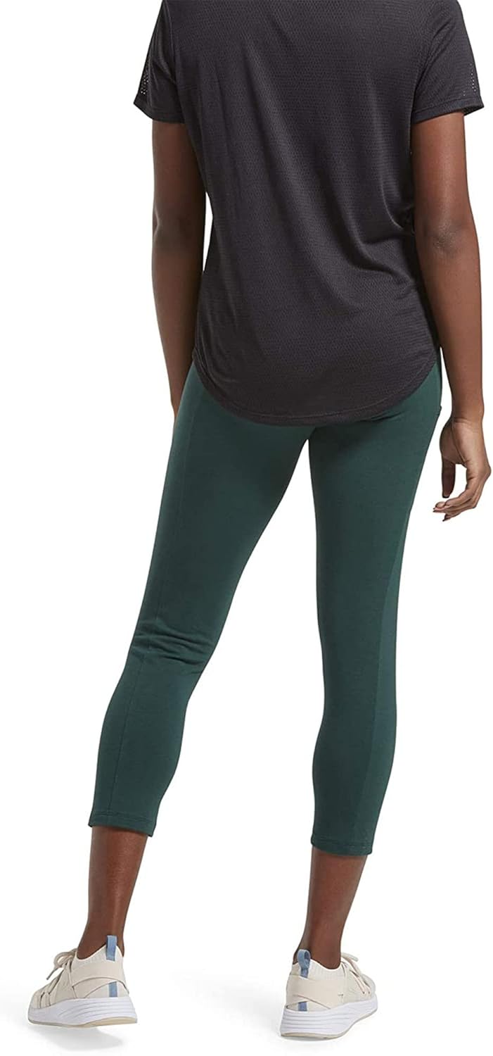 No nonsense Women's Soft Cotton Capri Leggings with Side Pockets Workout Stretch Pull On Pants - Image 3