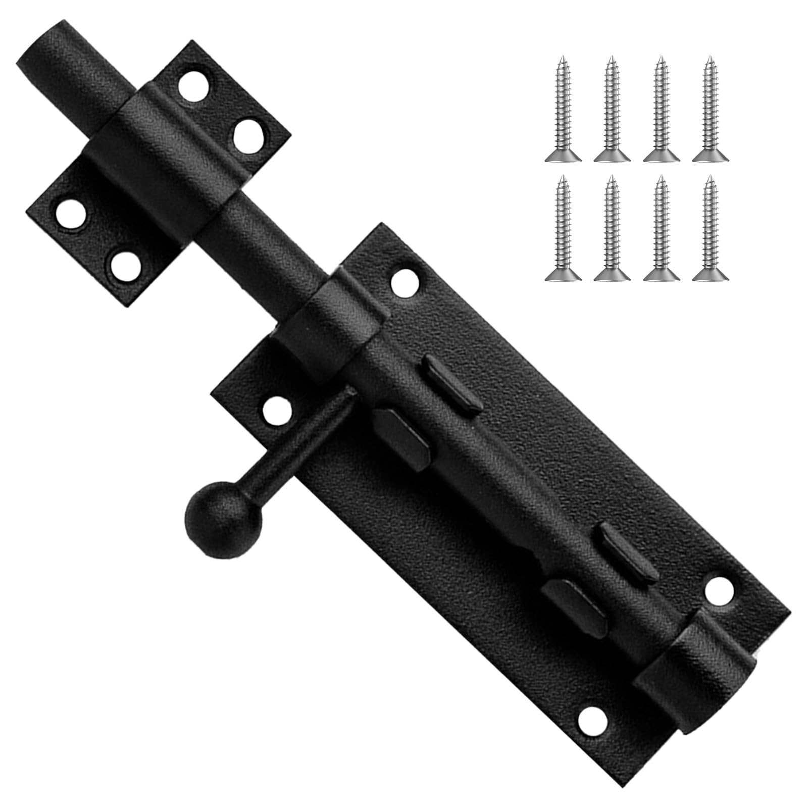 Thickened Gate Latch, 304 Stainless Steel Gate Lock, 8” 12 Door Latch with Lock Hole Pin