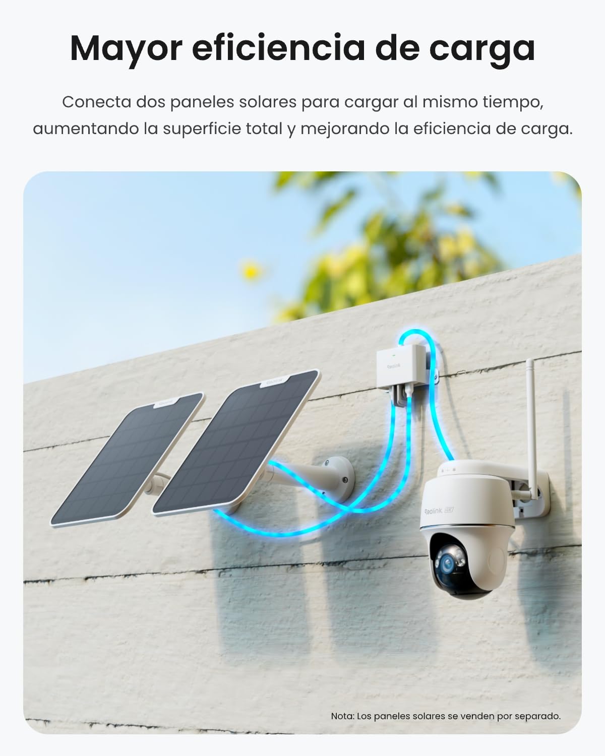Reolink RLA-CD1 – Doble Base de expansión Dual Solar/con batería | Compatible con cámaras de batería Reolink | Adaptador de Corriente Exterior
