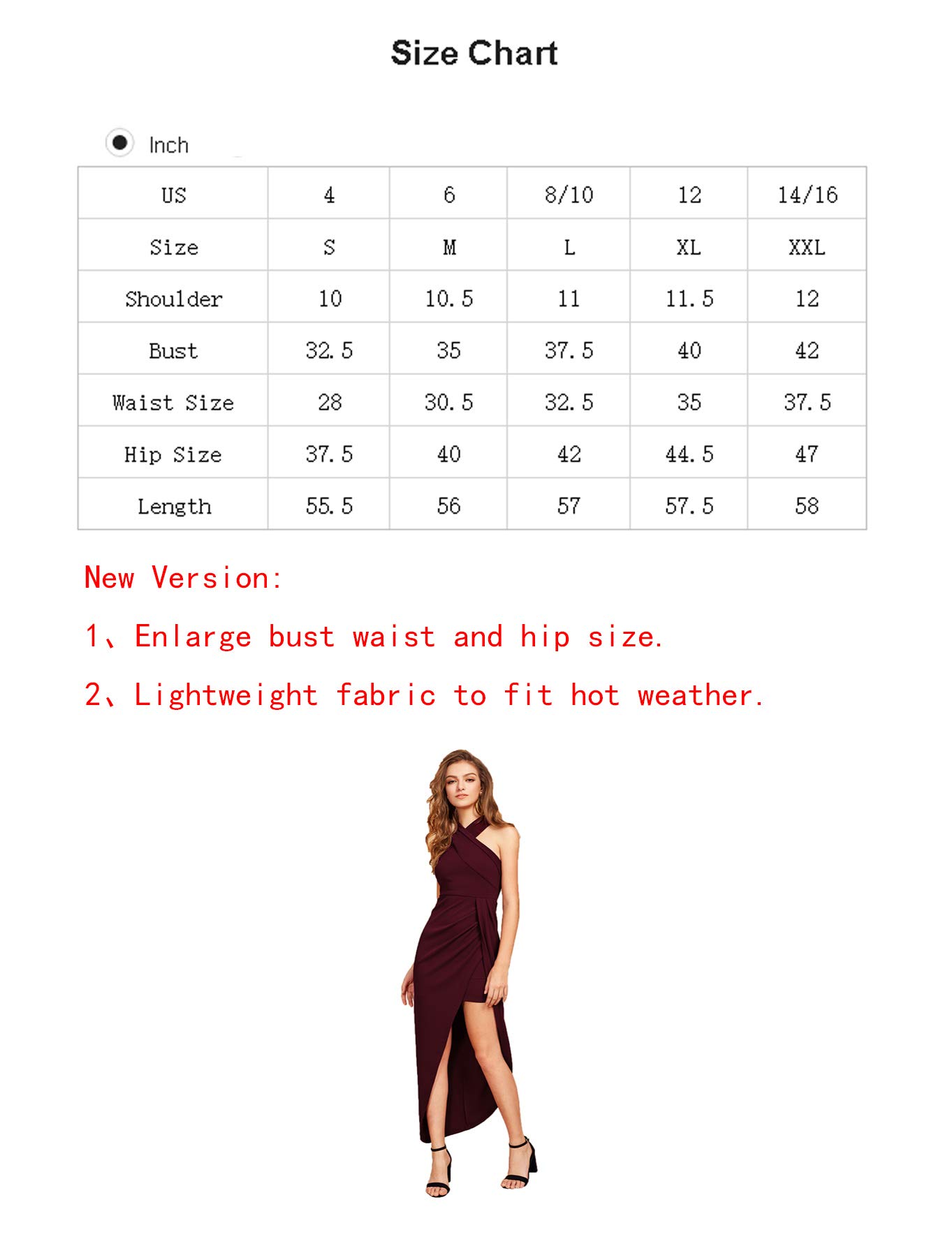 Makemechic Womens Sleeveless Split Ruched Halter Party Cocktail Long Dress  | Desertcart Brunei