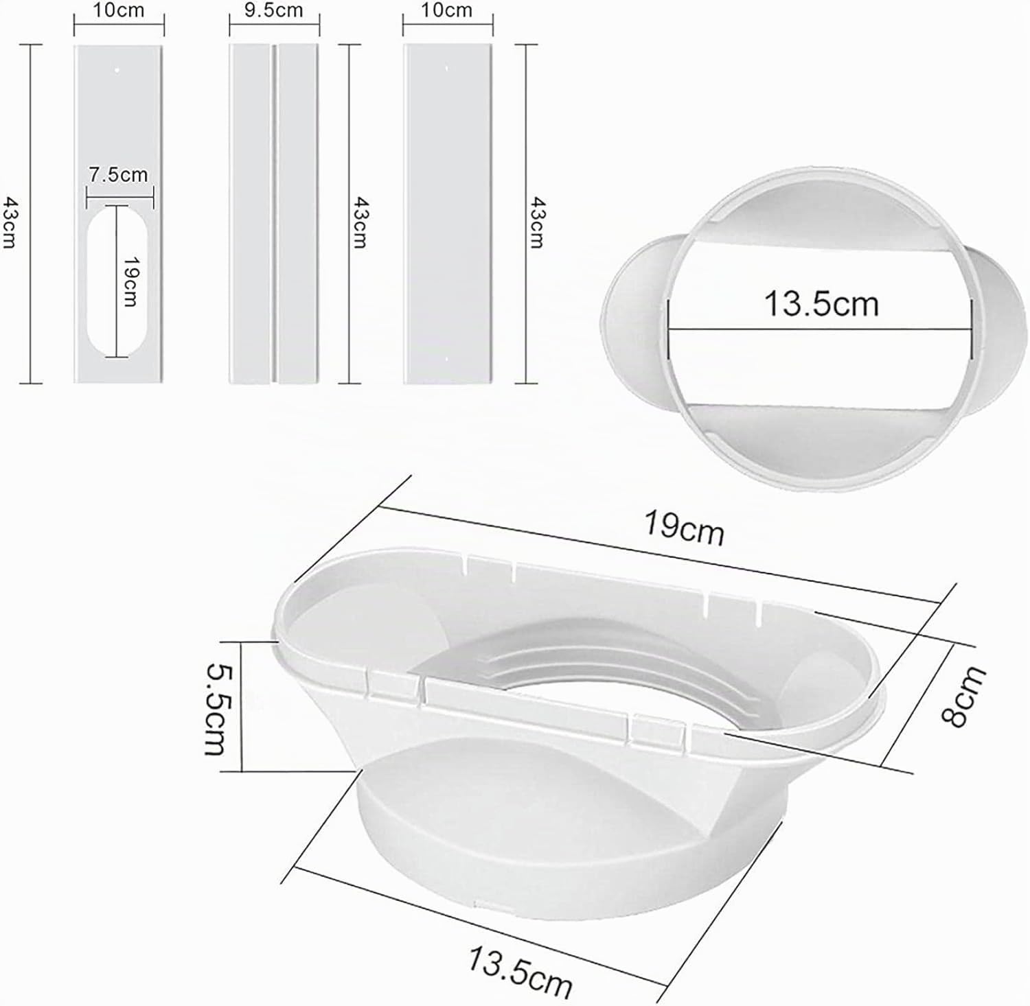 Generic Kit d’étanchéité de climatiseur pour fenêtre coulissante, sans couture