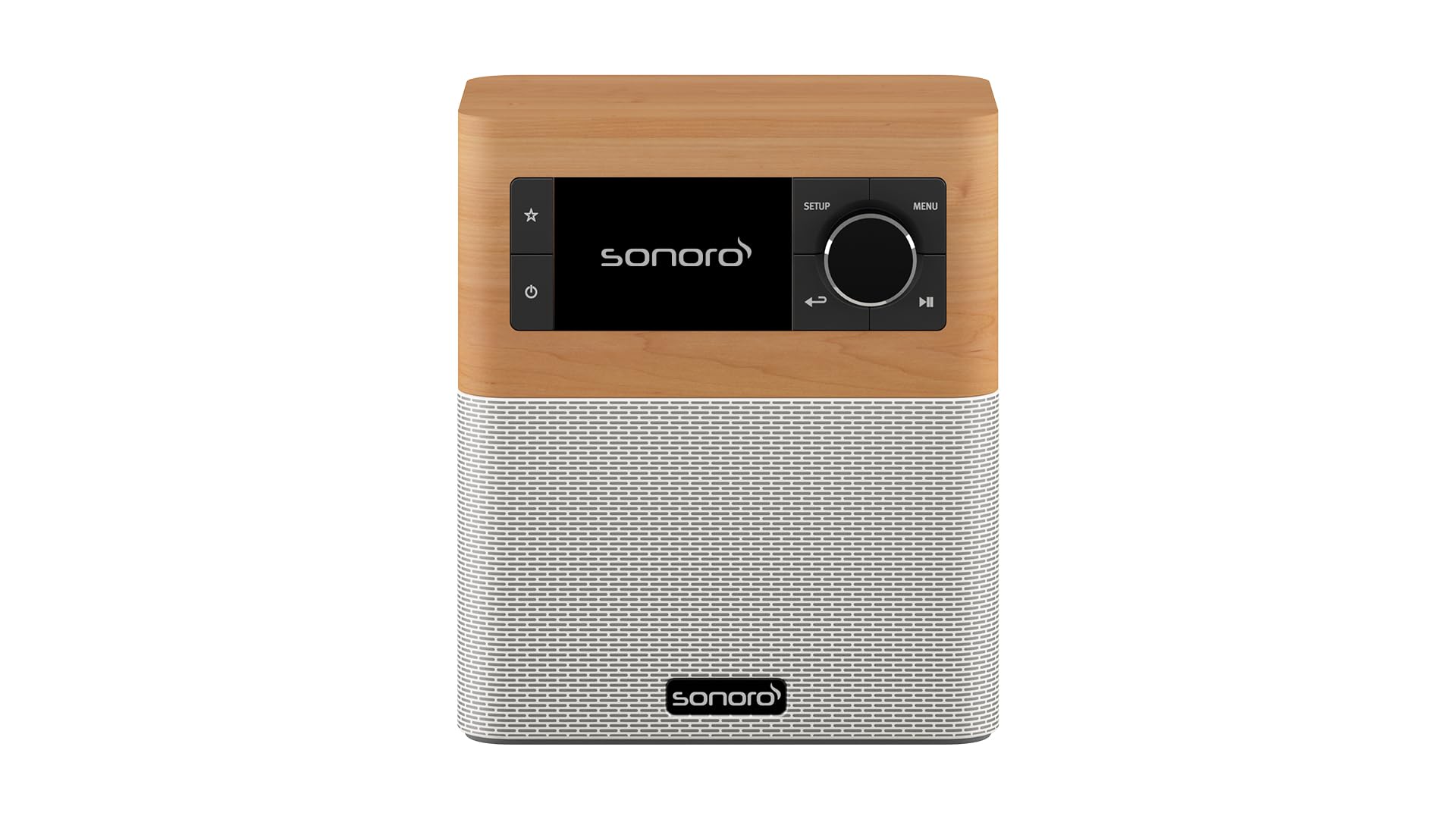 sonoro Stream Radio Internet avec Bluetooth (FM, Wi-FI, Spotify, Deezer, résistante aux éclaboussures) érable/Blanc