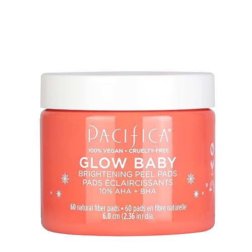 Miniatura 2 de Pacifica Beauty Glow Baby - Almohadillas exfoliantes para bebés 10 AHA y BHA 60 unidades ilumina y exfolia para todo tipo de piel sin fragancia
