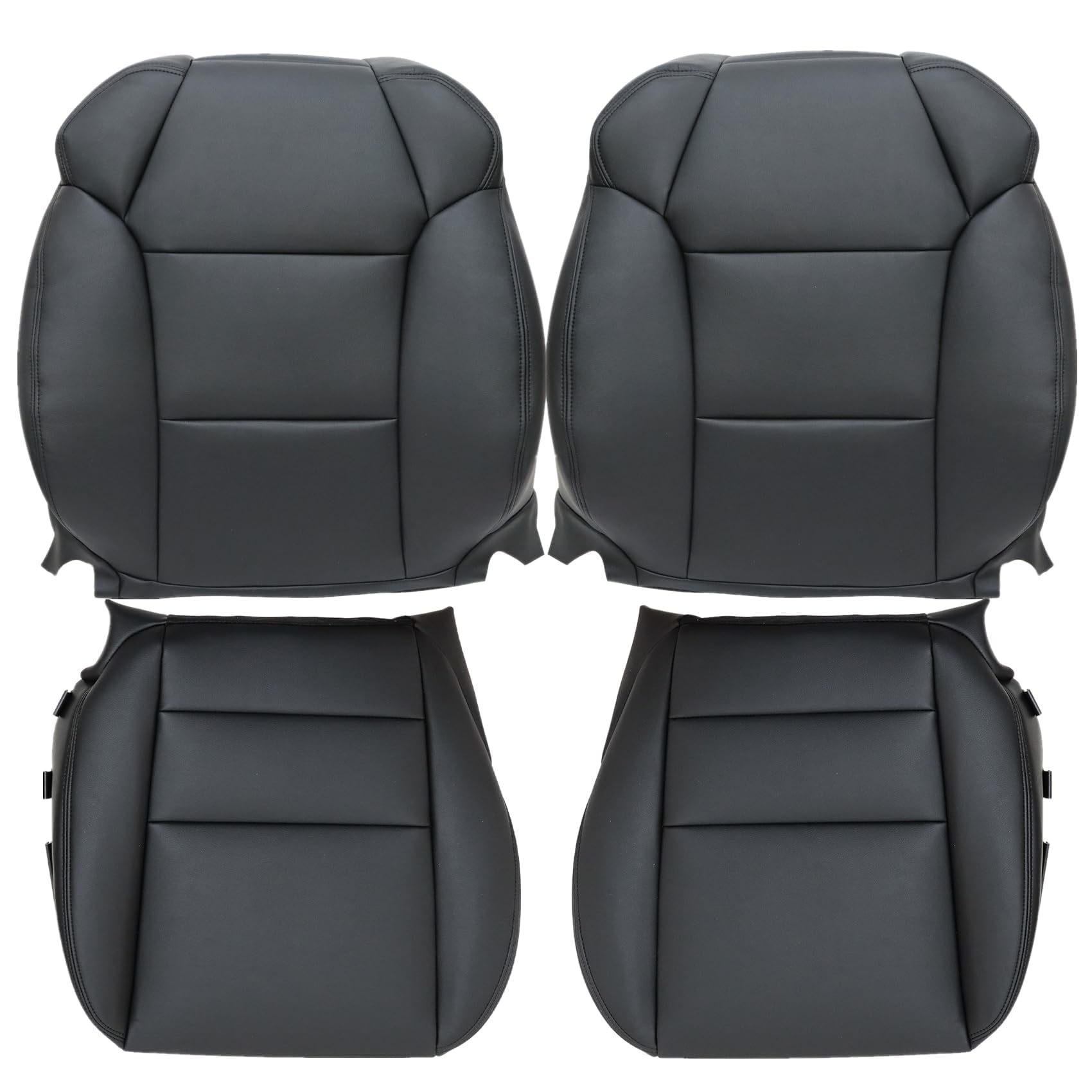 Photo 1 of Priprilod Driver and Passenger Side Bottom and Top Lean Back Replacement Seat Cover Black Leather Fit for Acura MDX 2007 2008 2009 2010 2011 2012