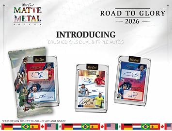 2026 ワイルドカード スーパークローム サッカー フットボール ロード・トゥ・グローリー トレーディングカードボックスホビーボックス1枚につきサイン入りカード1枚