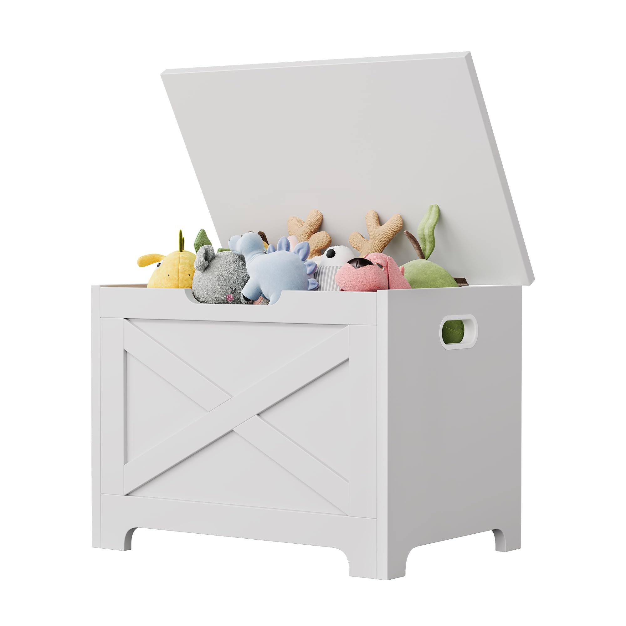 Zstar Baúl De Almacenamiento, Banco De Madera con Bisagra De Seguridad, Fácil De Montar, Zapatero Grande para Entrada, Sala De Estar y Dormitorio.