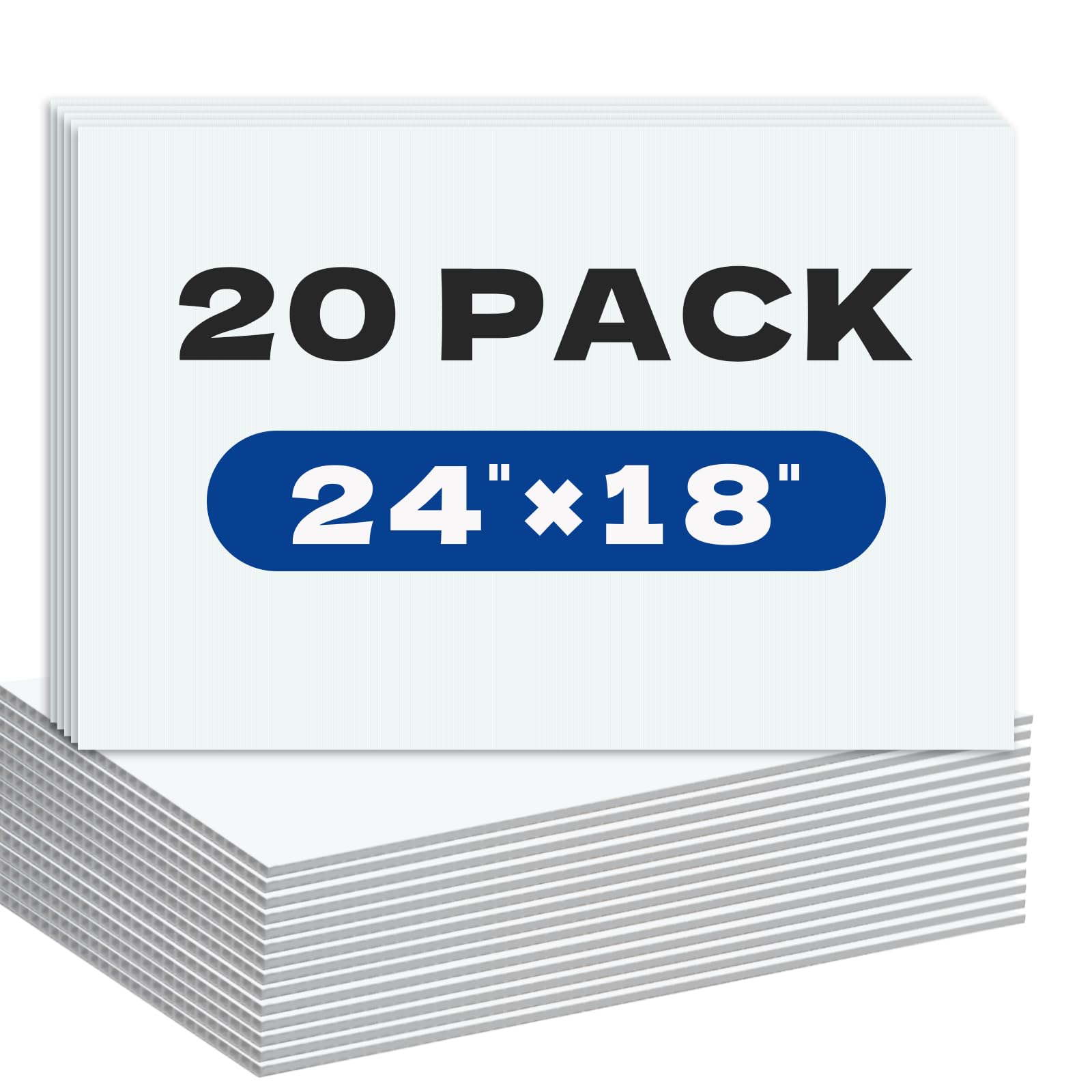 WENWELL 20-Pack Blank Yard Signs