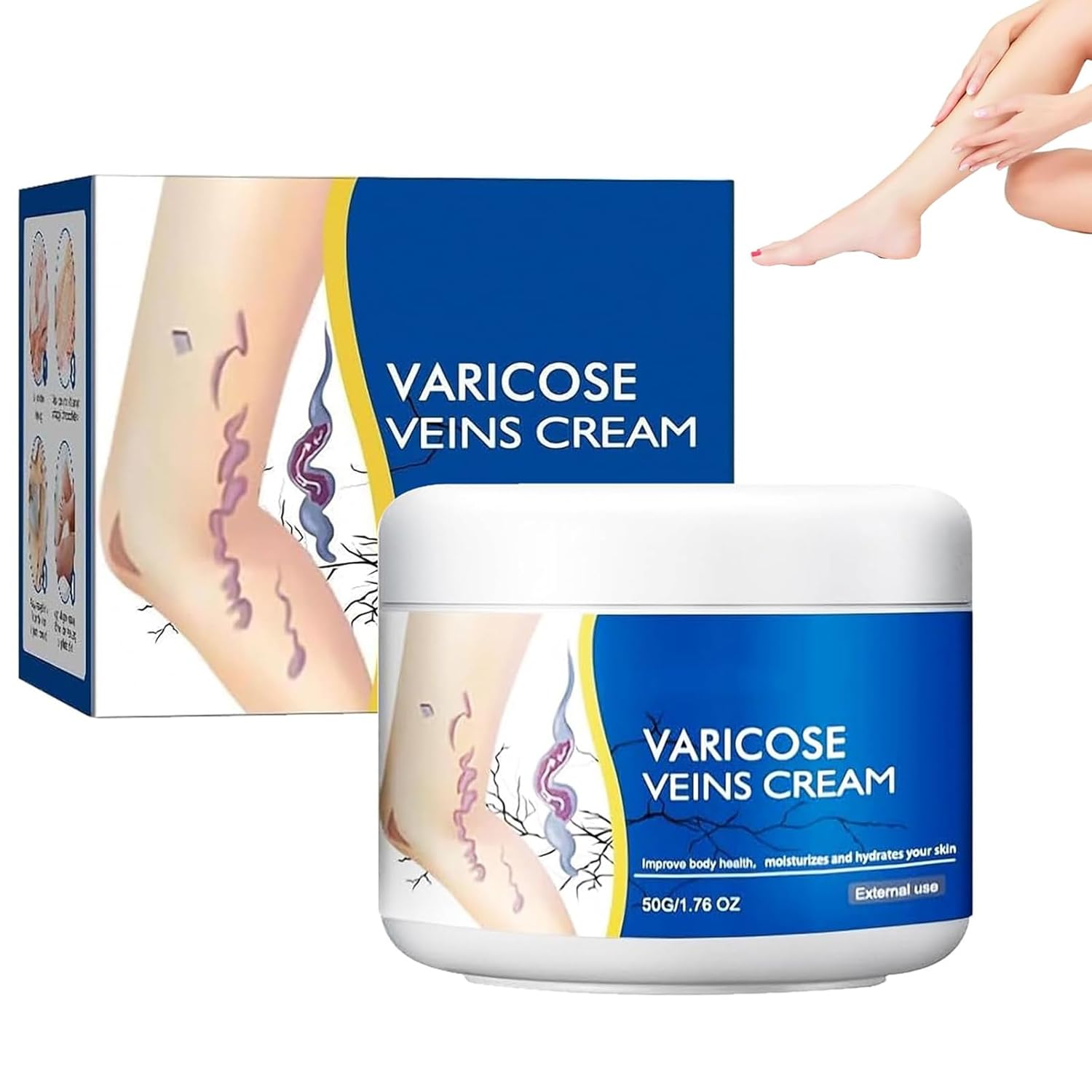 1PCS Varicose Leg Repair Cream, Skin Cream for Legs 50g/1.76fl.oz 1PCS Varicose Leg Repair Cream, Skin Cream for Legs 50g/1.76fl.oz