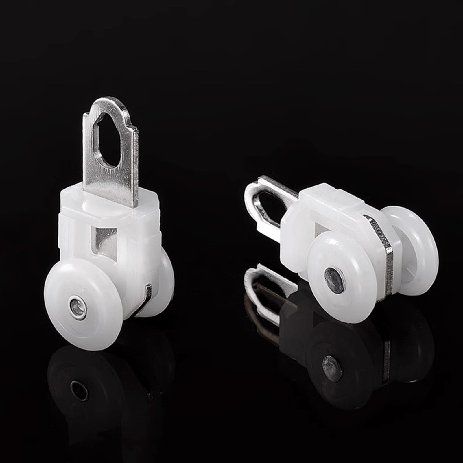 Blazea Curtain Track Rollers Wheels, Curtain Rails Sliding Glider, Curtain Rod Pulleys Replacement, Curtain Track Hardware Slides Wheels Roller Hooks(10PCS)