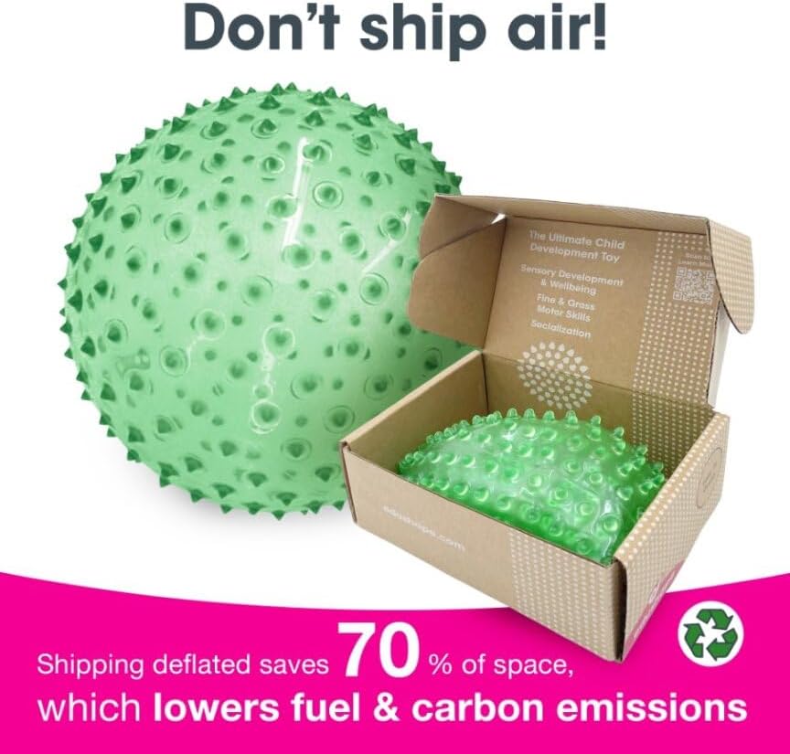 Miniatura 3 de Edushape La bola sensorial original para bebé, bola de bebé de 7 pulgadas que ayuda a mejorar las habilidades motoras gruesas para niños de 6 meses