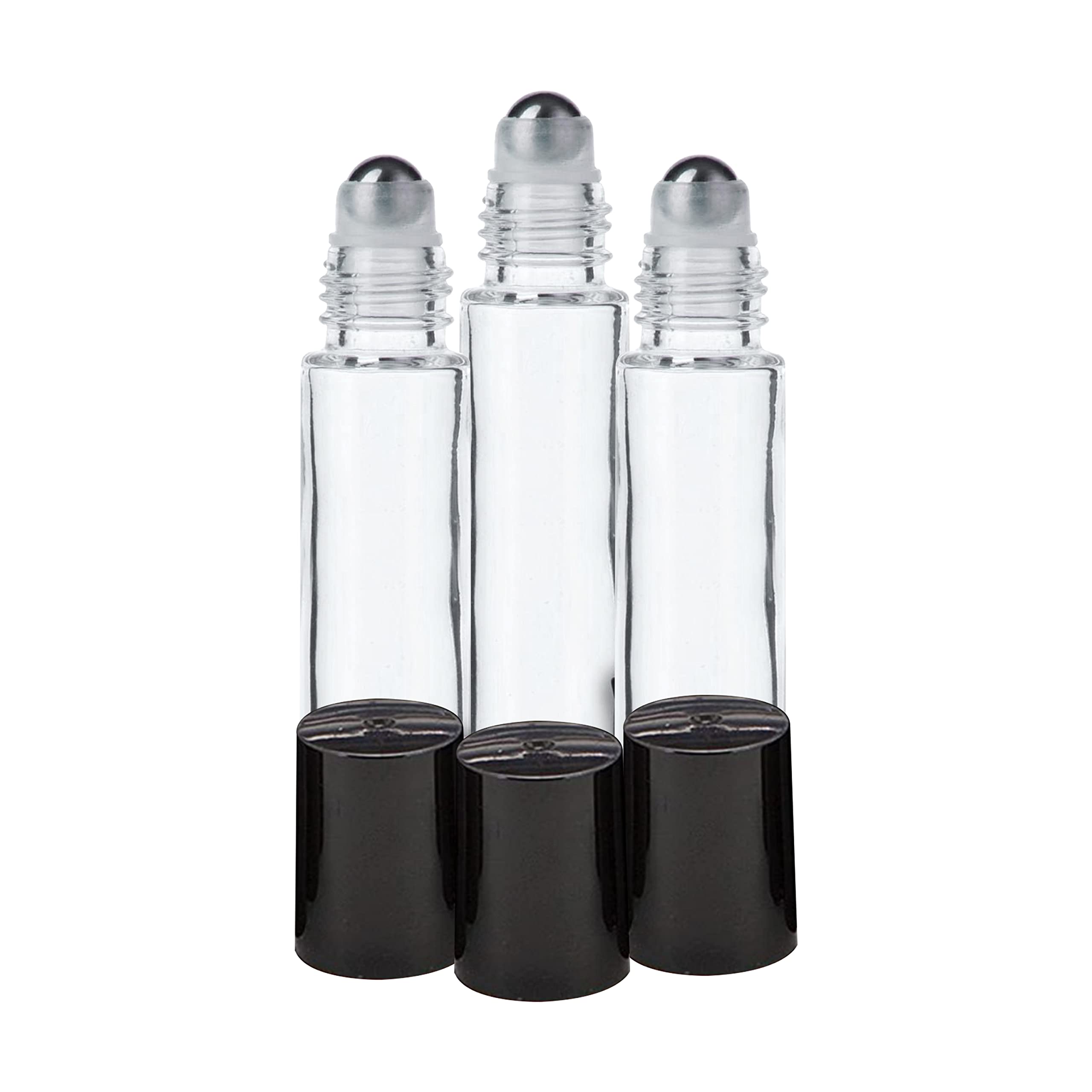 nsb herbals Empty Clear Glass Roll On Bottles, 10 ml, with Black Cap, for Essential Oils, Perfumes, Lip Balms, Refillable, Pack of 3-picture-36