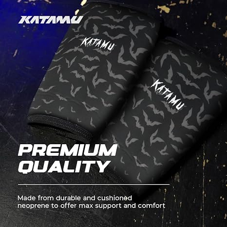 Katamu Premium Batman 7mm Neoprene Knee Sleeves with Reinforced Stitching