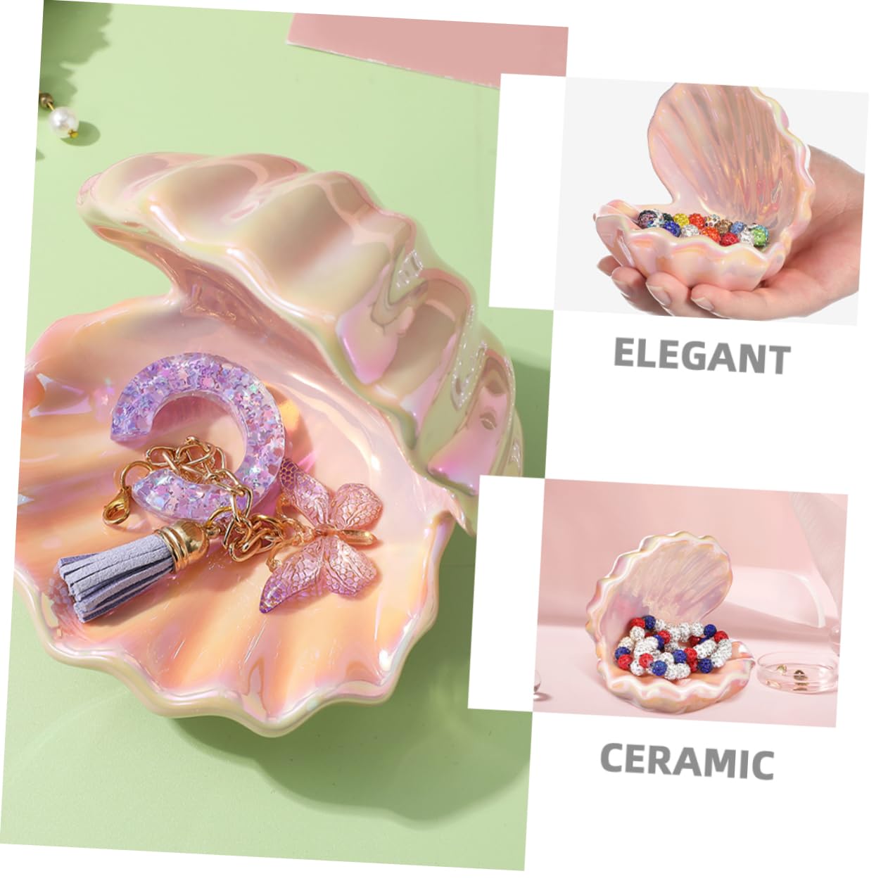 BESTonZON 2stücke Keramik Schmuckablage Design Dekorative Schmuckschalen Für Ohrringe Armbänder Und Schlüssel Stilvolle Aufbewahrung Für Zuhause Oder Büro