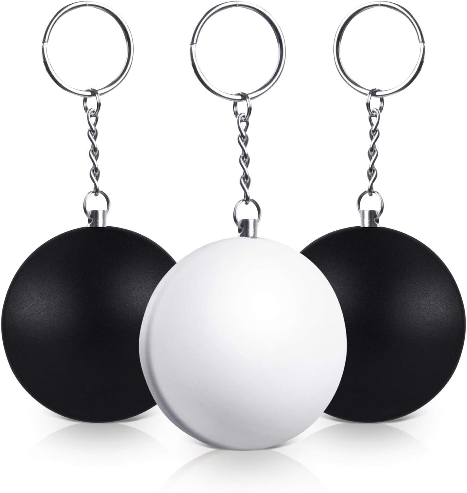 Catsonic Personal Alarm, Pocket Alarm, Keychain with 130db Alarm, Self-Protection for Woman and Children, Alarm Keychain, Set of 2, Safety for your Family, in Black, Red (2Black+1White)