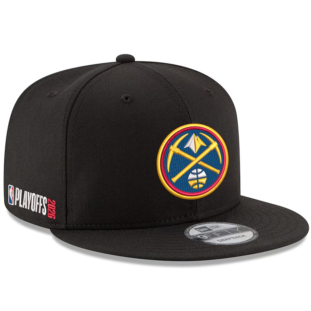 New Era Denver Nuggets 9FIFTY 2026 Playoffs Snapback Cap Verstellbare Mütze Schwarz