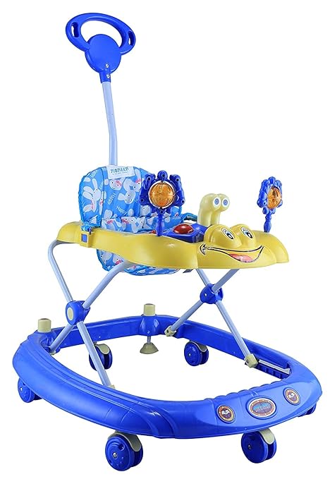 Baby Walker with Height Adjuster - Push Handle and Activity Rattle Toys - Highly Balancing Unique Design which Prevents from Falling - Best Birthday Gift for Baby - 06 Month to 2.5 Year Baby