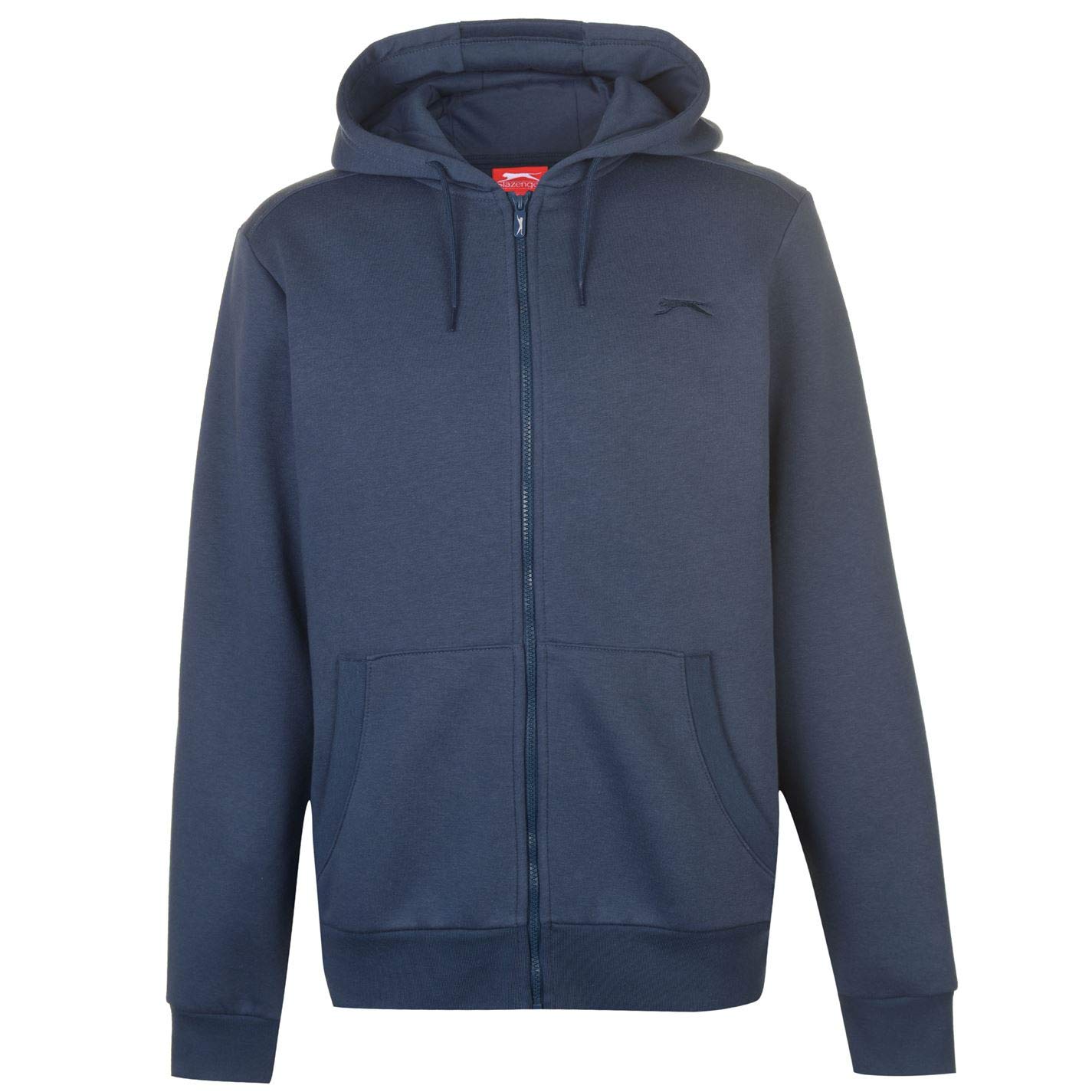 Slazenger Mens Full Zip Hoodie Long Sleeve Steel Blue S