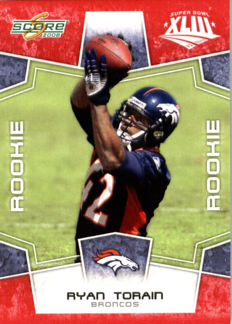 2008 Score SuperBowl Red Parallel Edition Football Rookie Card #407 Ryan Torain