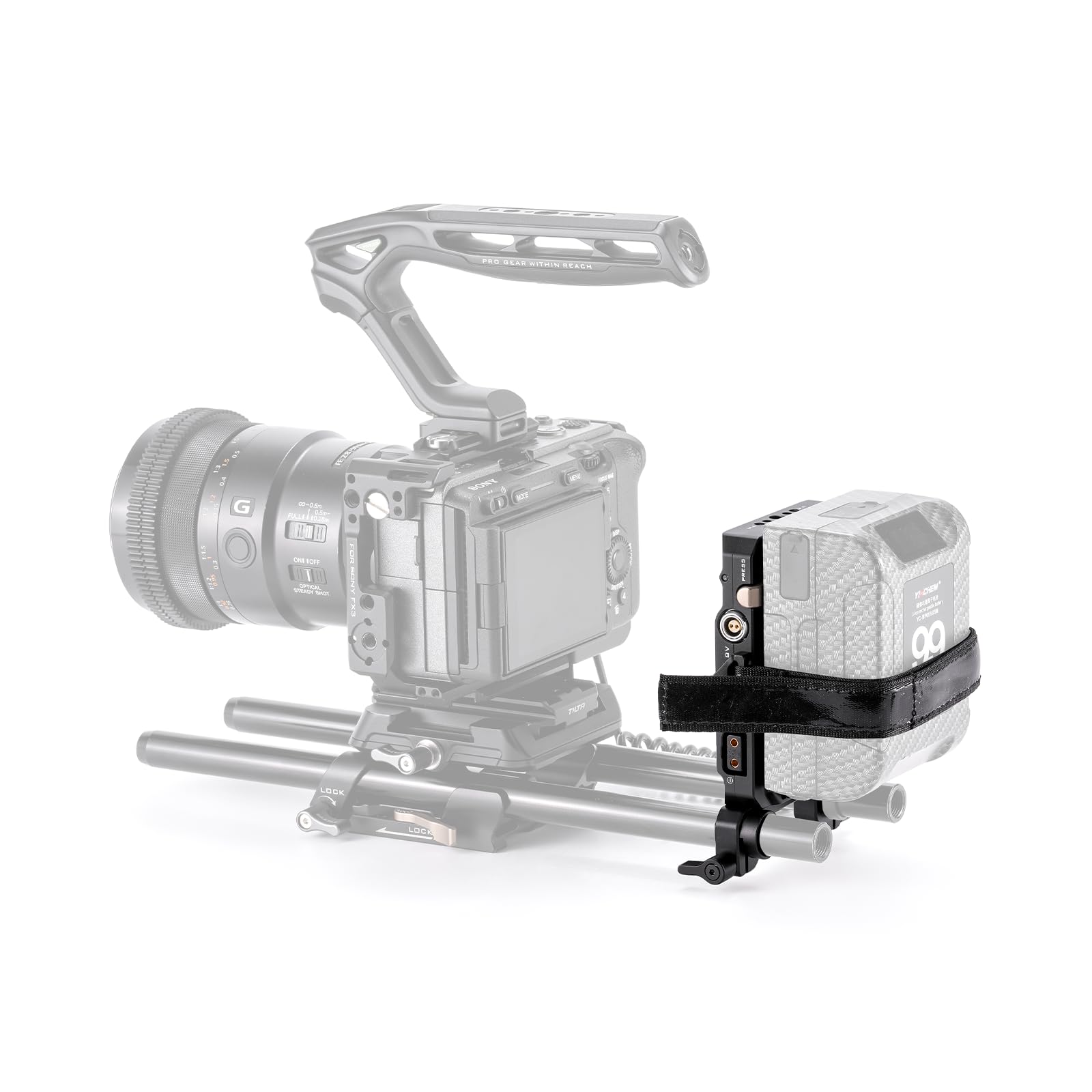 Tilta Mini PD V Mount Battery Plate con Filettatura da 1/4"-20, Porta USB-C / 2 Pin/P-Tap - Nero TA-BTP4-V-B