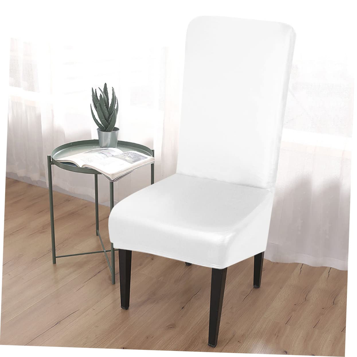 ABOOFAN Fundas de Silla de PU Elásticas 4 Piezas para Comedor