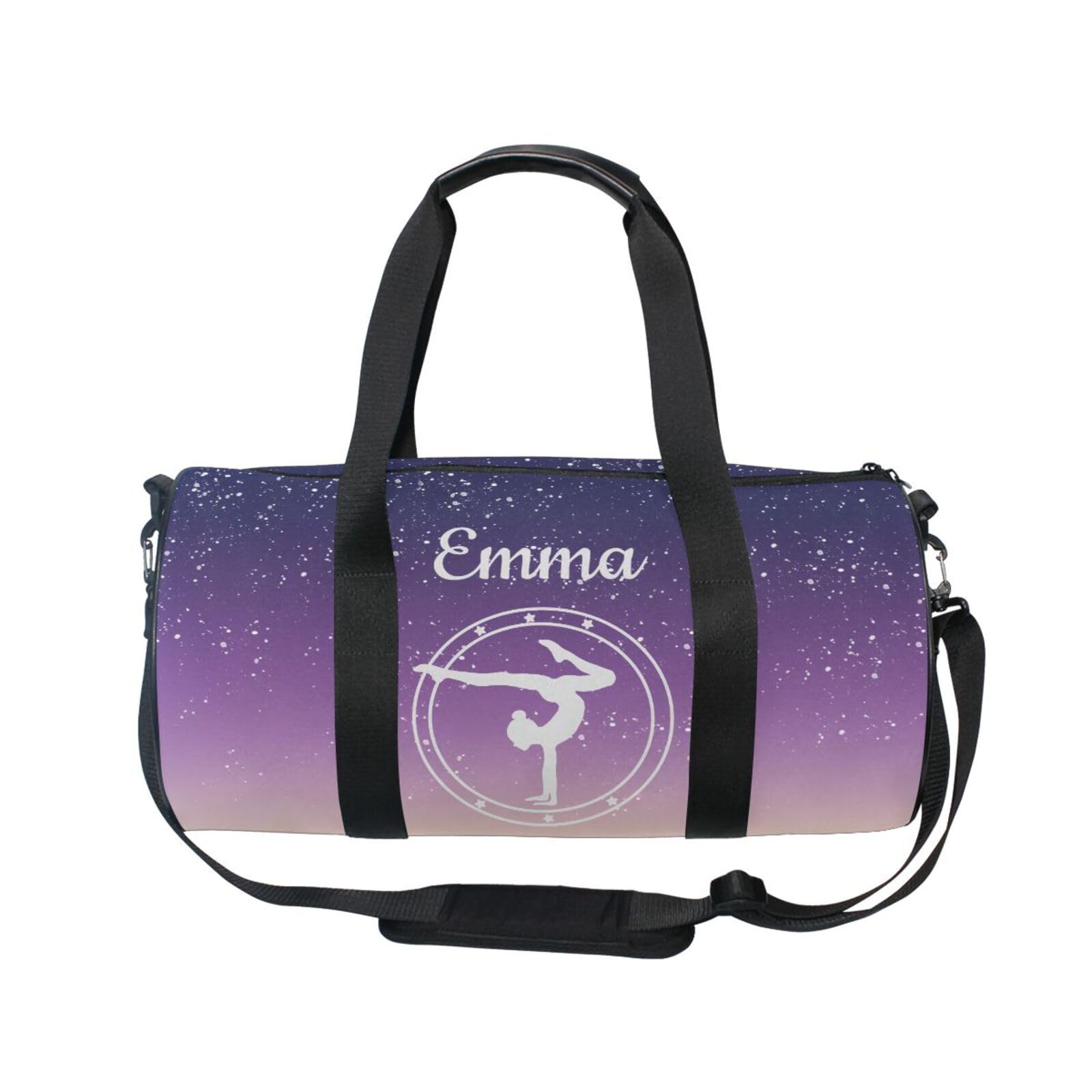 Personalised Gymnastics Bag for Girls Gymnastics Dark Violet Custom Name Kids Gym Bag Dance Bags Sport Gymnastics Equipment Storage Customise Gymnastics Gifts for Gymnastics