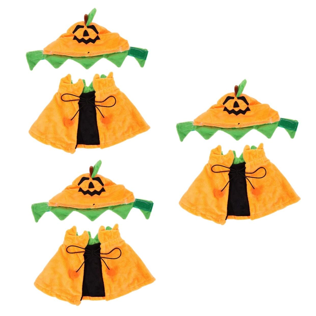 BESPORTBLE 3 Set Mantello Per Animali Domestici Mantello Di Halloween Per Animali Domestici Vestito Jack-o- Lanterna Per Costume Da Zucca Di Halloween Per Gatti Peluche