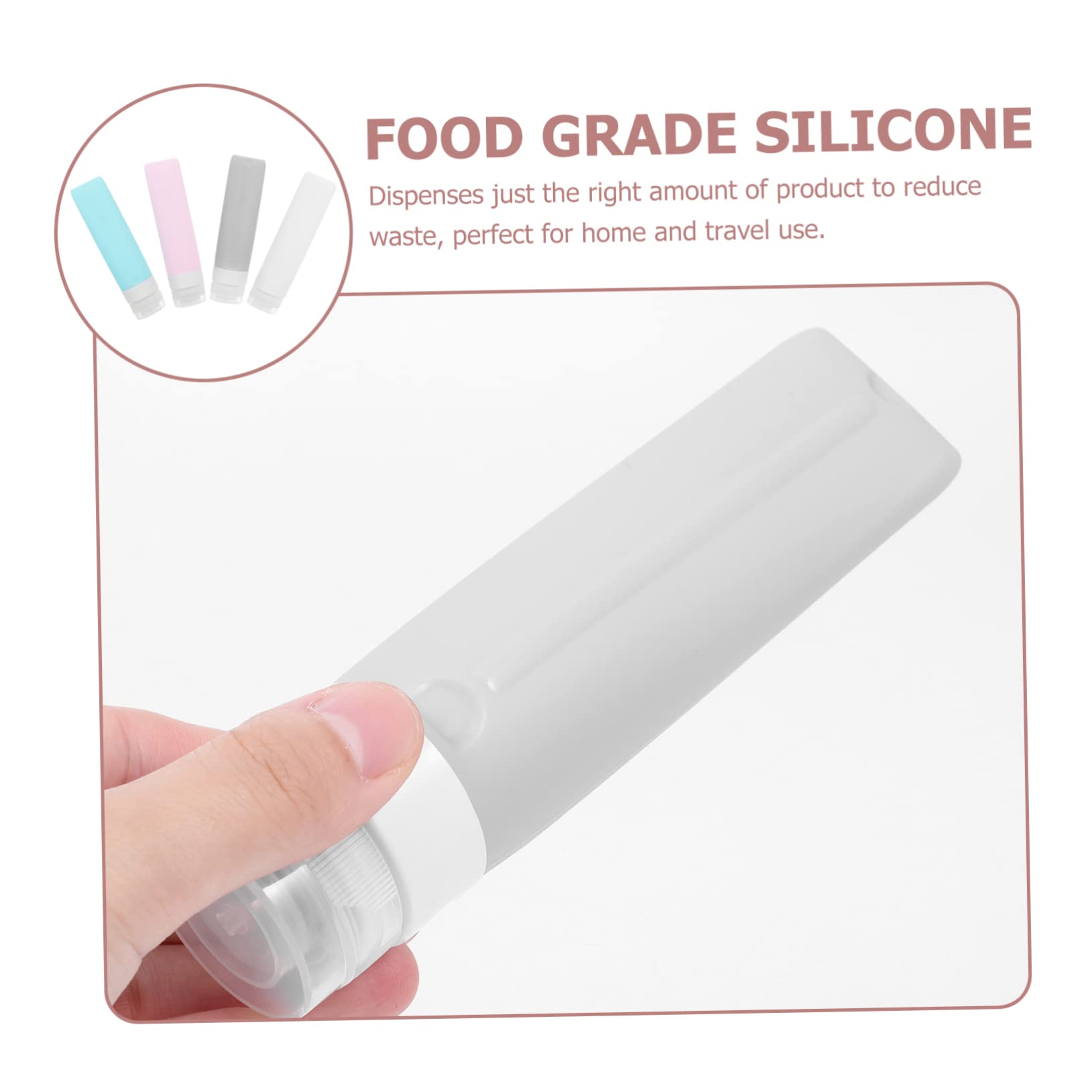 MAGICLULU 8 Pz Bottiglia di silice travel size bottles travel bottles lozione contenitori in silicone contenitore per shampoo dosatore di liquidi piatto bottiglia da viaggio impostare
