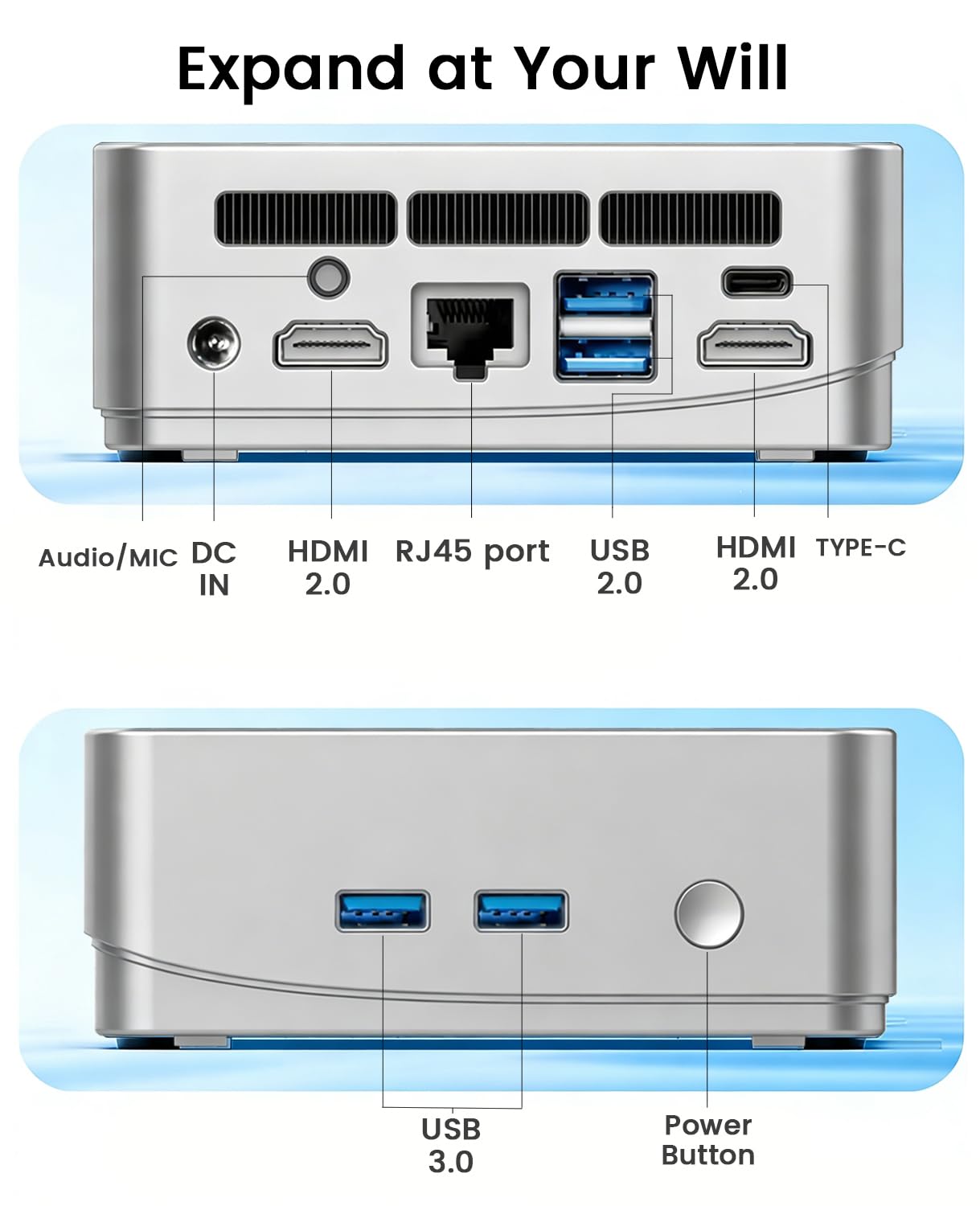 Kayoote Mini PC Desktop Processore Ryzen 3 3200U (Fino a 3,5GHz) Win 11 Pro, 8GB RAM DDR4 512GB SSD, 4K Doppio Schermo HDMI/USB3.0/WiFi 6/BT5.2/Type-C/RJ45 Ethernet per Casa, Studio, Ufficio
