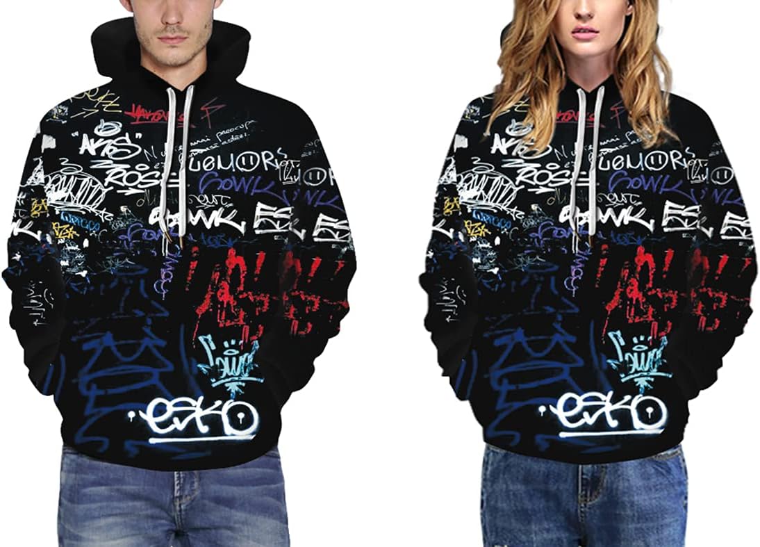 Chaos World Men's Novelty Hoodie Long Sleeves 3D Funny Graphic Print Sweatshirt Pullover - Image 4