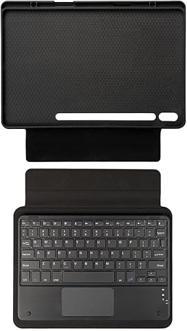 Zore Galaxy ile uyumlu Tab S10 Plus Zore Border Keyboard Bluetooh Bağlantılı Standlı Klavyeli Tablet Kılıfı Siyah