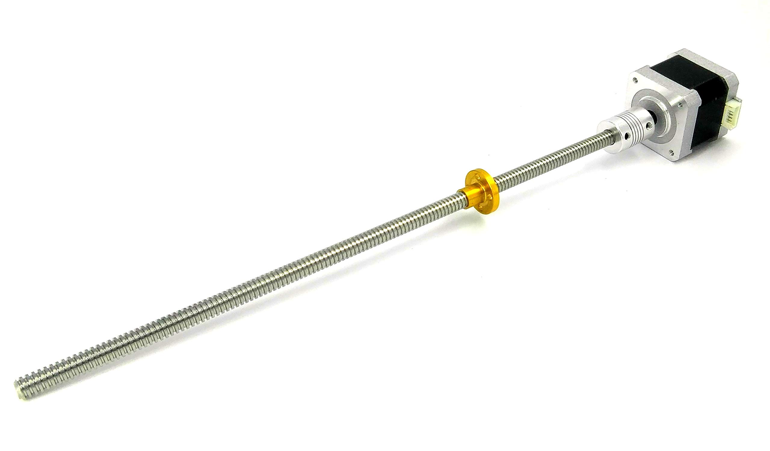 INVENTO 1pcs Nema 17 4.2 Kg-cm Stepper Motor + Flexible coupling with 200mm Lead Screw square thread TR8 8mm with Brass Nut CNC Robotics DIY Projects 3D Printer (B07YCN43DK) Amazon Price History, Amazon Price Tracker