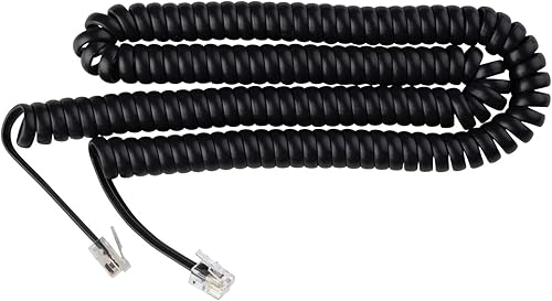 iSoHo Phones Cable de teléfono para teléfono fijo sin problemas, cable de línea terrestre rizado para teléfono Fácil de usar + excelente calidad
