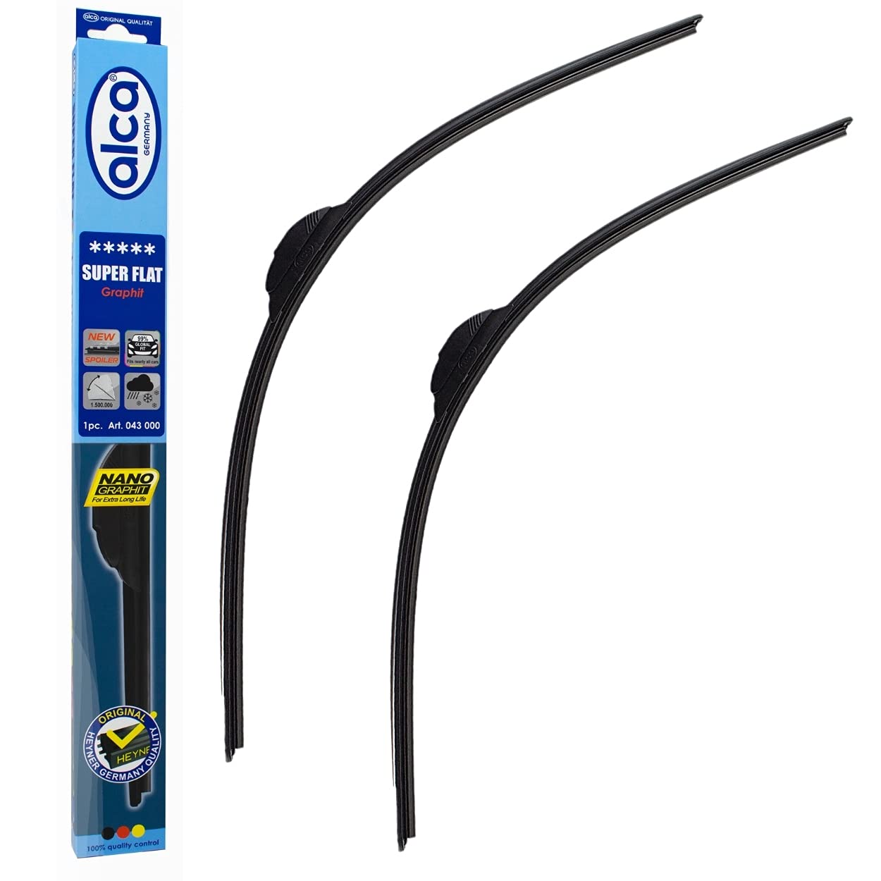 alca Escobillas limpiaparabrisas alemanas para Dacia Duster Sandero Jogger Logan (Dacia Duster 2018-2024 ASF2219BL11L)