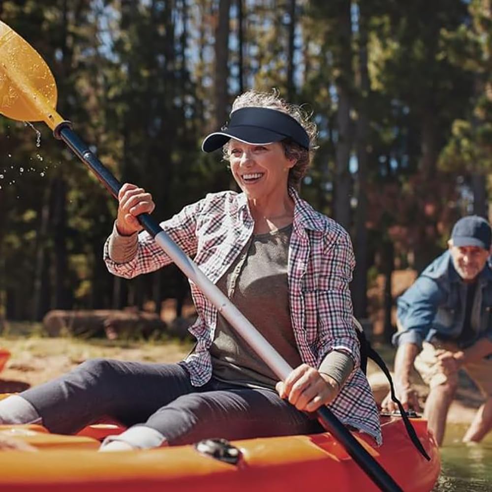 Visiera Parasole Unisex 2 Pezzi - Per Sport All'Aperto | Golf, Ciclismo, Corsa E Tennis - Foto 5