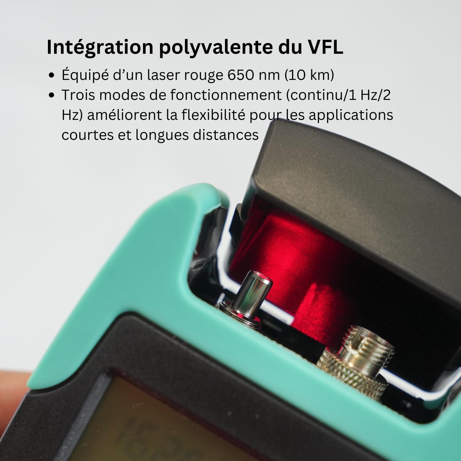 TM530 Compteur de puissance optique 4 en 1 haute précision avec batterie rechargeable testeur de fibre optique multifonctionnel avec VFL RJ45 Lumières LED