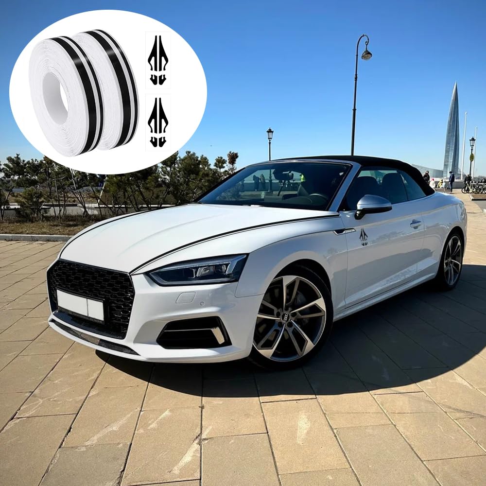 10m Rigate 10mm Opaco Bianco Auto Moto Striscette Decorative Strisce