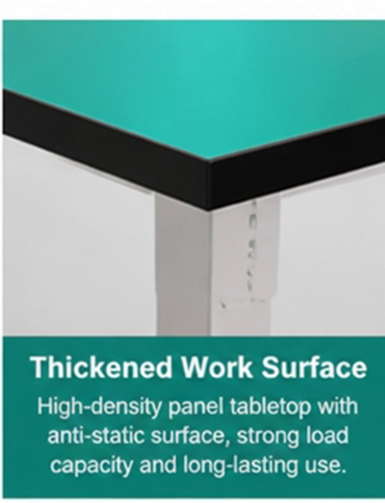 Banco de trabajo antiestático resistente con parte superior de goma, mesa de estación de trabajo ESD para montaje y reparación electrónica segura, diseño industrial duradero, 121,9 x 61 cm