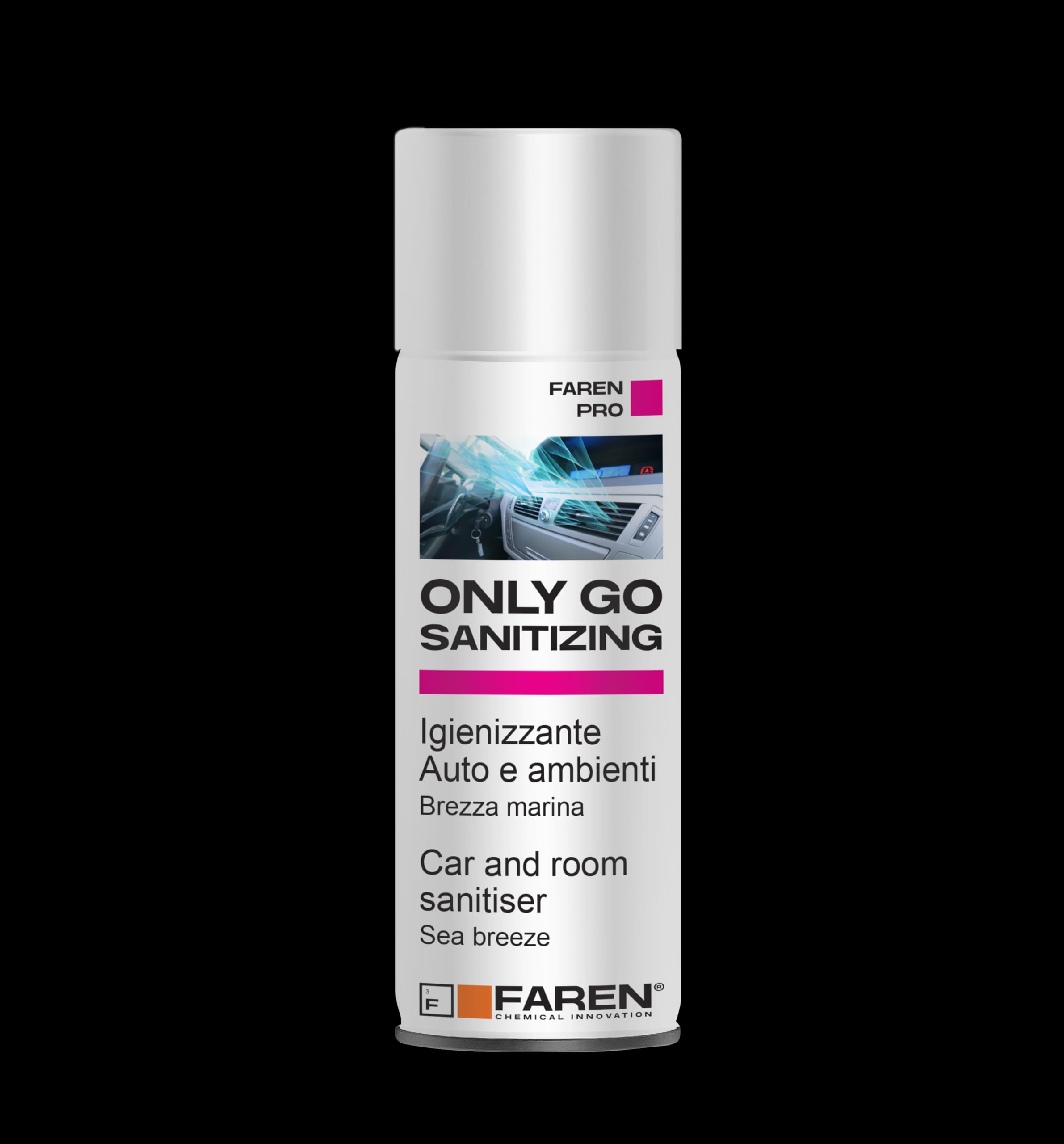 Faren ONLY GO, Igienizzante Auto e Ambienti Spray, purifica e deo rinfresca l'aria in piccoli ambienti, 200ml (12)