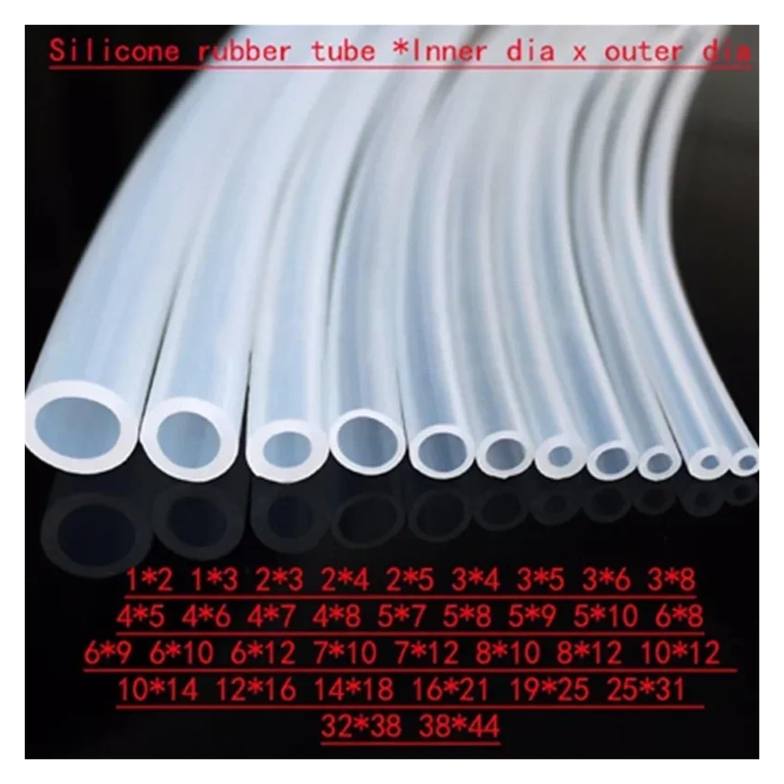Manguera de tubo silicona Tubo de silicona transparente 1/5/10/20 metros ID 2/3/4/5/6/8mm manguera goma Flexible for jardín tubo suave for acuario(10 meters,ID 6mm x OD 9mm)