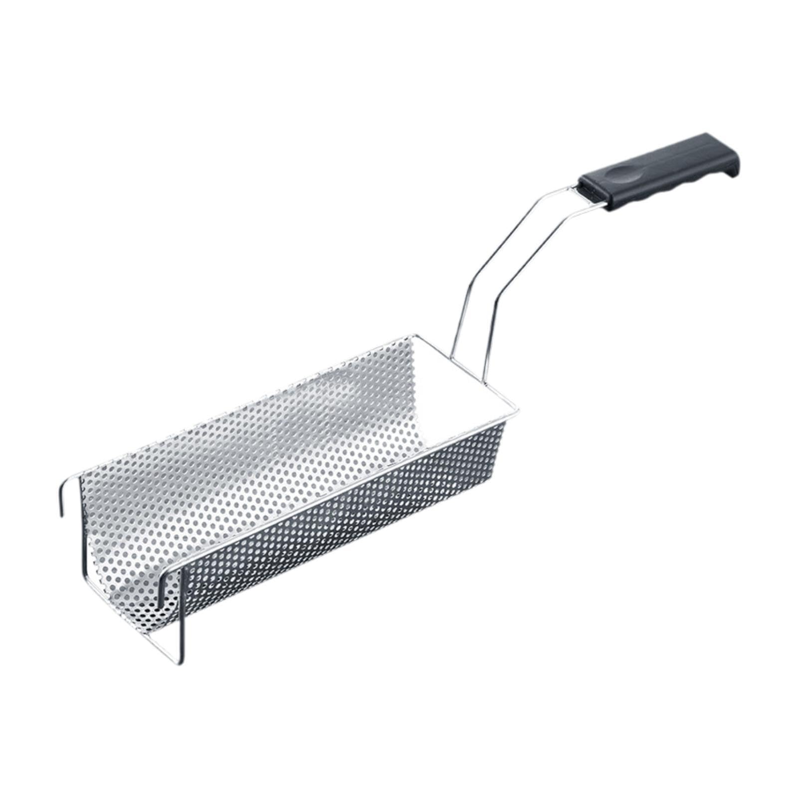 per Frittura in Acciaio Inox con Manico Resistente Patatine Croccanti Colino da Cucina per Snack Supporto Friggere Alimenti