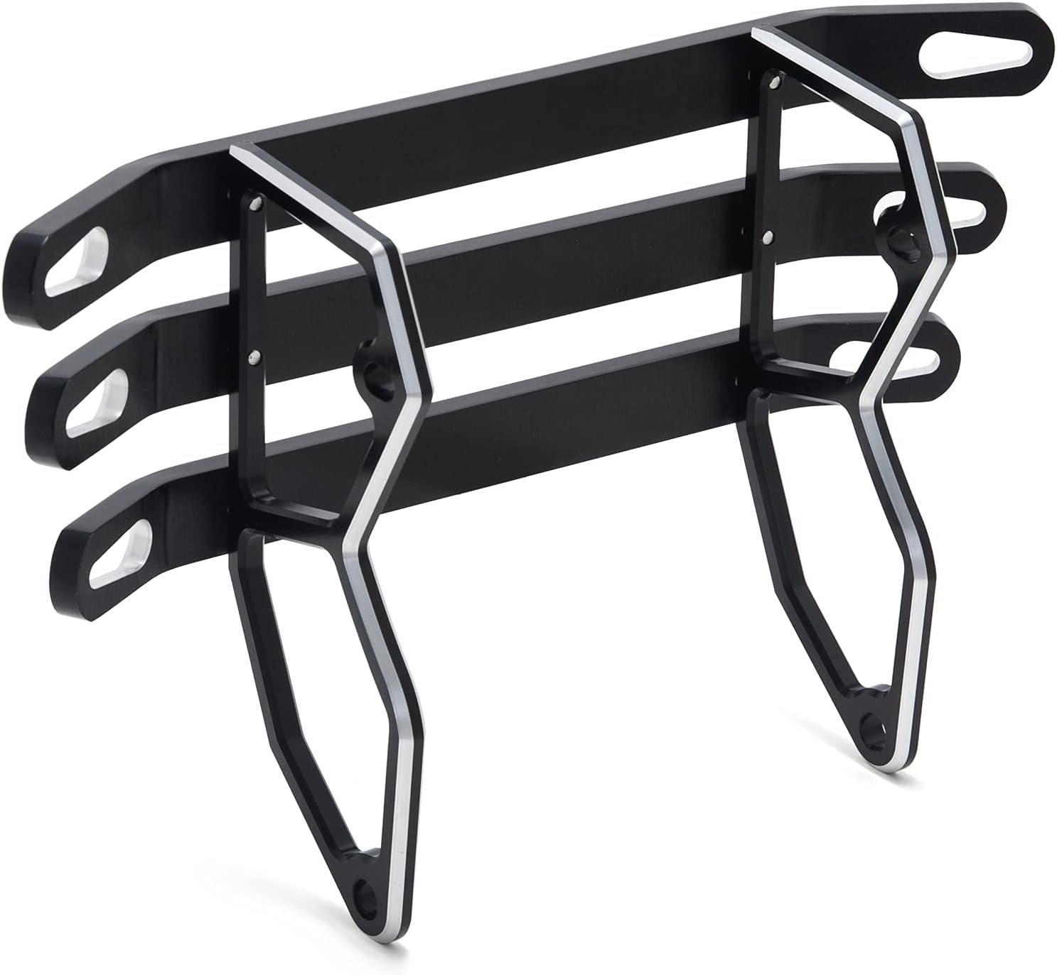 ATV Front and Rear Bumpers for Yamaha Banshee 350 YFZ350 1987-2012, Made of Aluminum, Black Anodized Finish