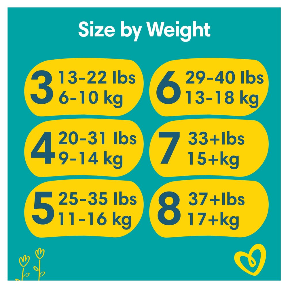 Pampers Pieluchy Niemowlęce, rozmiar 3, 6-10 kg, pudełko miesięczne, 198 pieluch