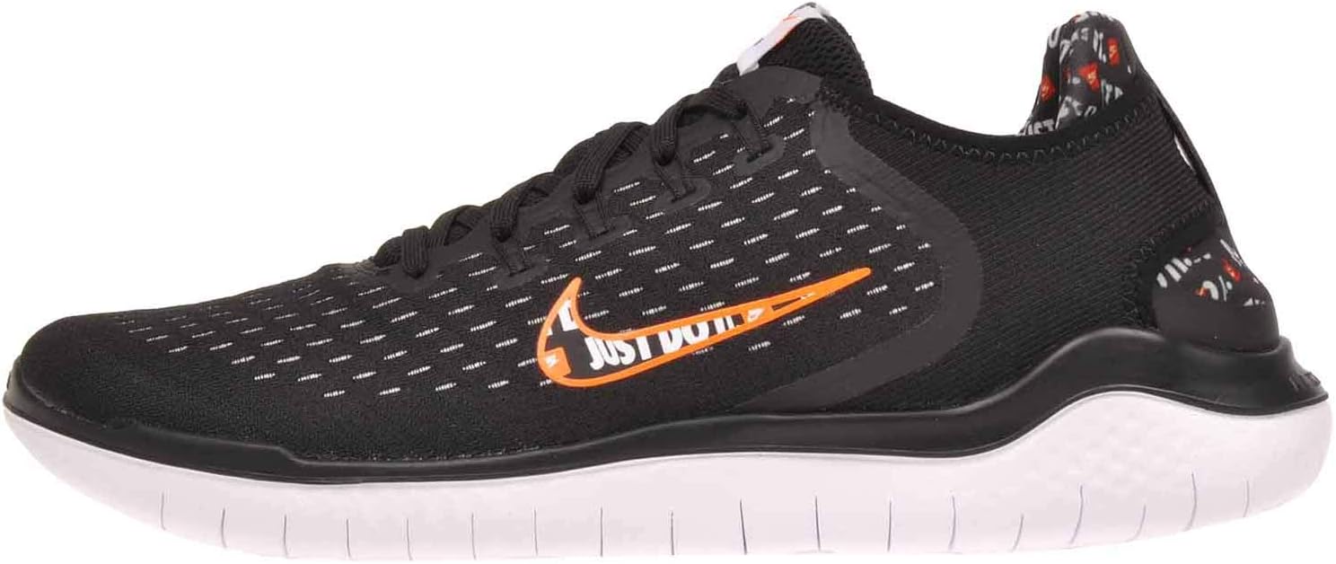 Nike Men's Free Rn 2018 Running Shoe (Black/Total Orange/White