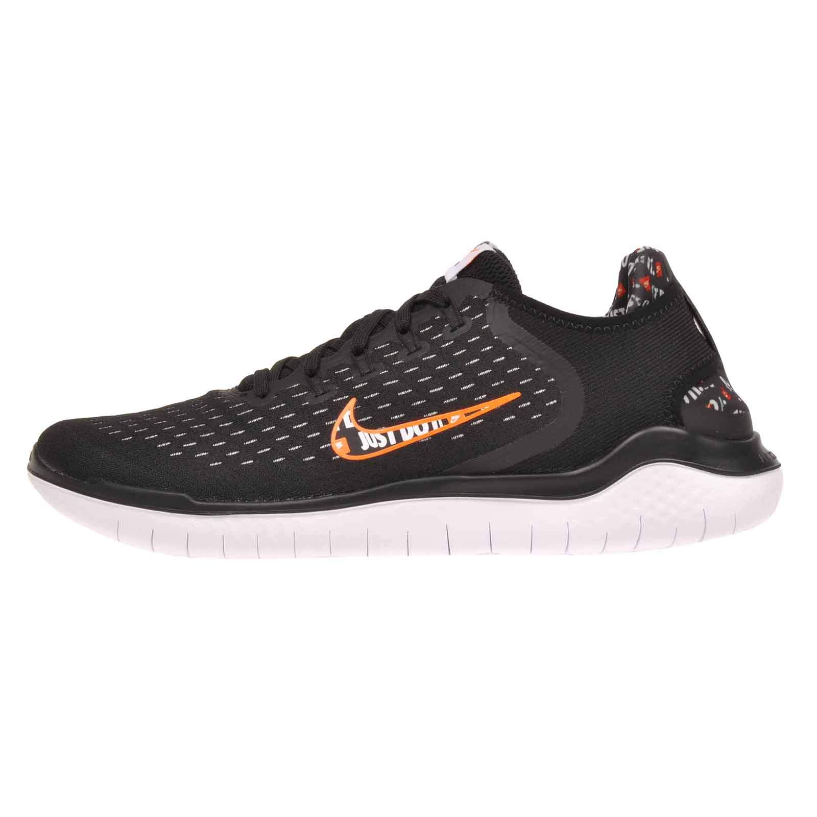 Nike Men's Free Rn 2018 Running Shoe (Black/Total Orange/White
