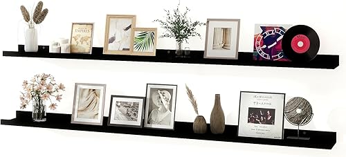 Miniatura 30 de Estantes Flotantes para Decoración de Pared, Estante de Almacenamiento Largo Montado en la Pared para Dormitorio, Sala de Estar, Baño, Cocina,