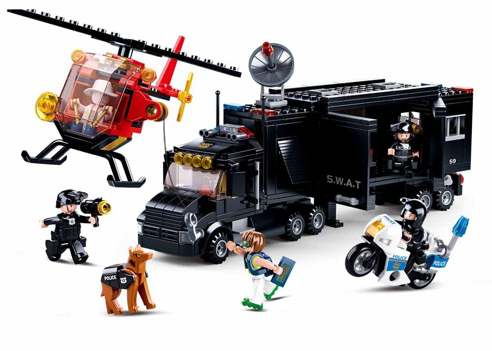 Sluban Police Construction 535 Pieces 47 x 33 cm, Multicolour (SL0659)