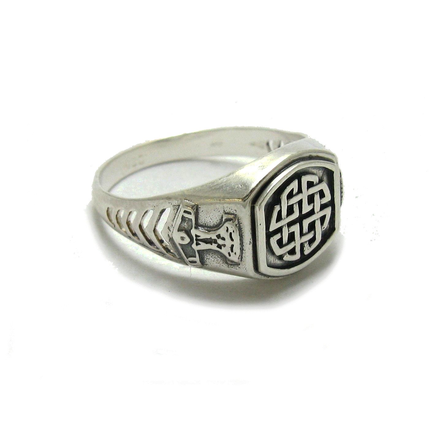 Anillo de plata céltica para hombre macizo 925 nudo R001788
