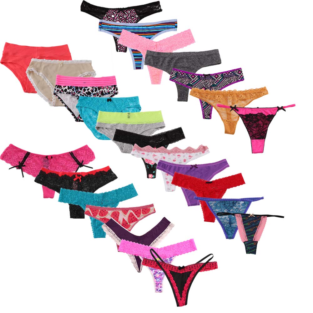 Buy WDX Thong 20 Pack Underwear Women G String Thongs for Women Sexy